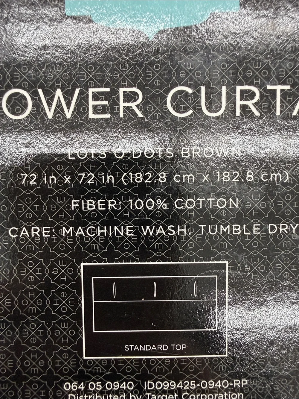 Cotton shower curtain, @Home by Target, Lots O Dots Brown, 72x72 inches